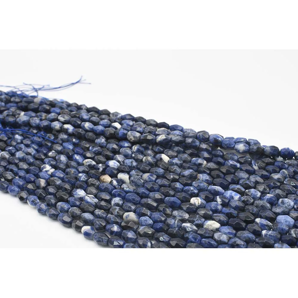

11x14mm AA Natural Faceted sodalite irregular Oval Stone Beads For DIY necklace bracelet jewelry make 15 "free delivery