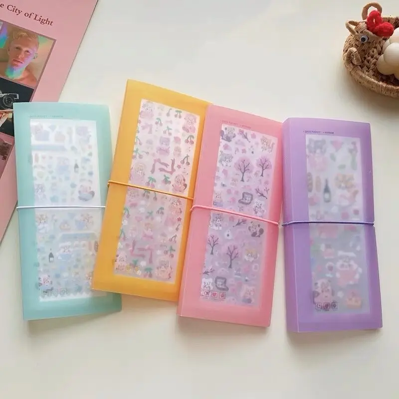 Candy Color Kawaii Bonds Stickers Bills Storage Collect Desktop Organizer Book School Stationery MINKYS stationery organizer stationery storage box