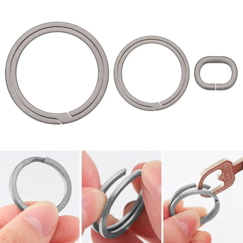 Titanium Alloy Key Rings 1PC For Male Gift key ring whistle keychain tactical keychain keychain carabiner keychain tool keychain charm