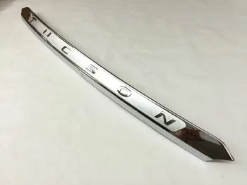 

For Hyundai Tucson 2015 2016 2017 Emblems ABS Chrome Front Engine Hood Trim Top Grille Lid Cover Sticker Car Styling Accessories