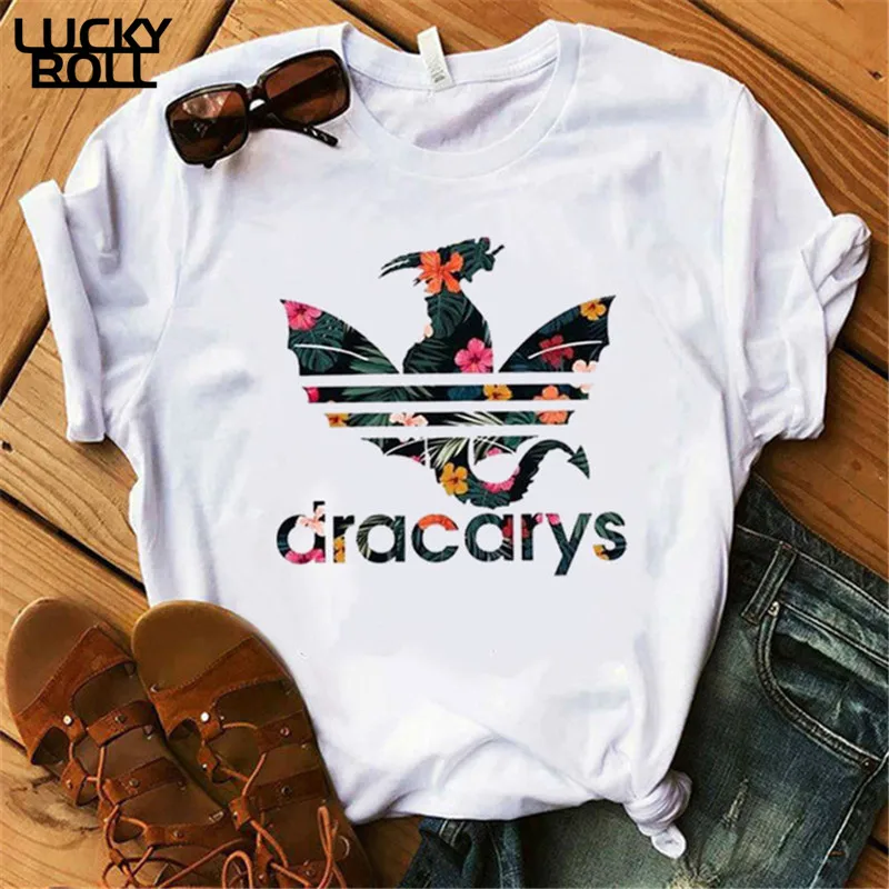Игра престолов Dracarys футболка женская мать драконов рубашки женские s футболки король королева девушки друзья Mon подарок Тройник - Цвет: XWT0012-1-white
