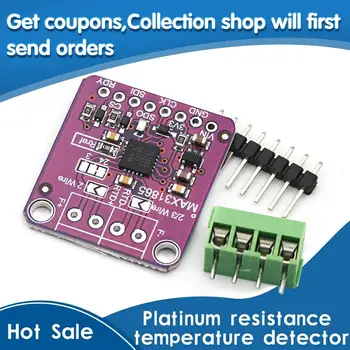 

MAX31865 PT100 to PT1000 RTD-to-Digital Converter Board Temperature Thermocouple Sensor Amplifier Module 3.3V/5V For Arduino