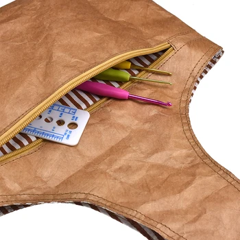 

Portable Cute Eco-friendly Knitting Tote Bag Yarn Storage Organizer Projects Waterproof Paper Storage Bag For Yarn Sewing Tools