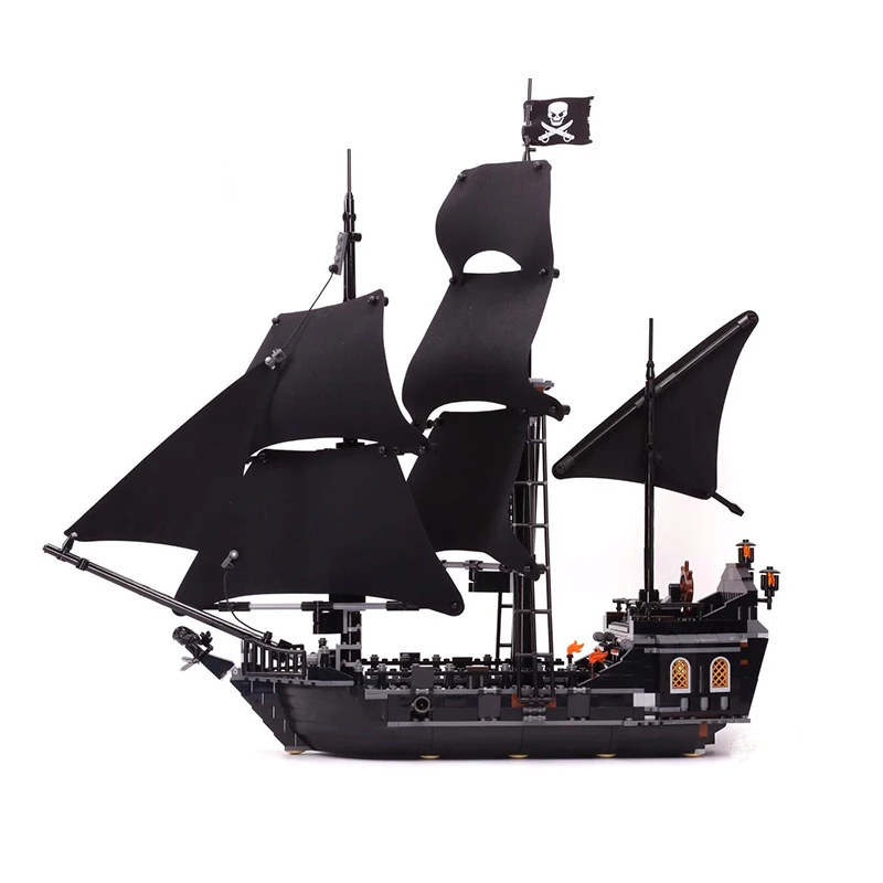 Tanie 16006 Black Pearl statek piracki Model montażu cegieł zestaw klocków budowlanych DIY edukacja świąteczne prezenty kompatybilny Legoinglys