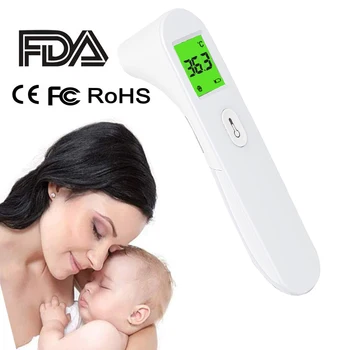 

24H Ship Infrared Forehead Thermometer Non-Contact Digital Temperature Gun with LCD Display Fever Alarm 32 Set Memory for Kids