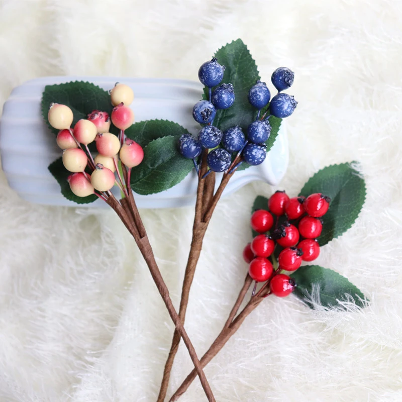 

Decoration party simulation blueberry red Christmas-berries Wedding lovely ornaments simulation plant birthday party home decor