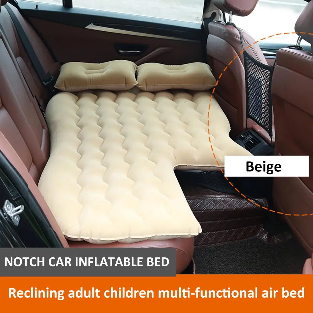 Car Bed Portable 7PCS Car Air Mattress with Pump Travel, Camping, Vacation Back Seat Blow-Up Sleeping Pad mattress in the car