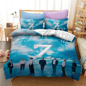 

3D Luxury Bedding Set Custom/King/Europe/USA,Duvet Cover Set,Quilt/Blanket Cover Set,Bed Set Bangtan Boys Printed,Drop Shipping