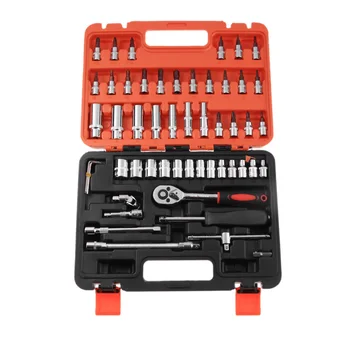 

53pcs Ratchet Wrench Sleeve Set Kit for Car Bicycle Hardware Repair Tools Professional Household Spanner Socket Set