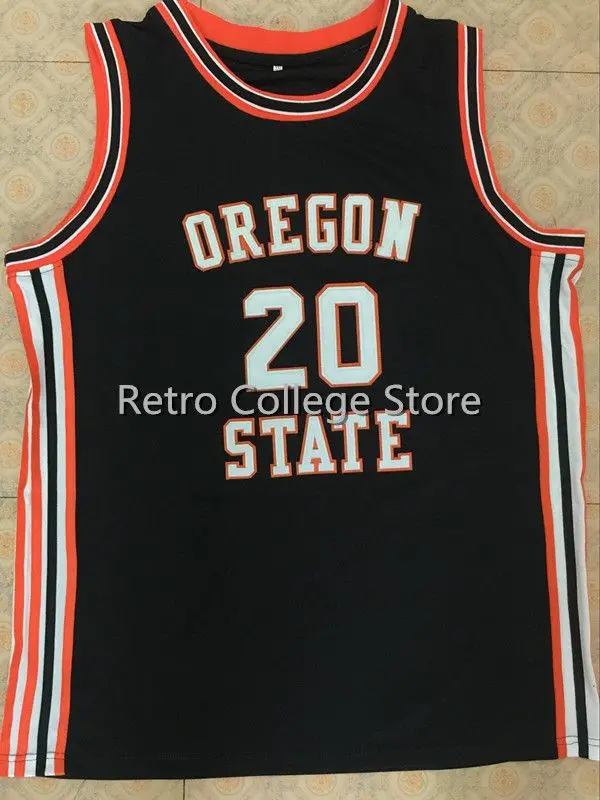 

high quality #20 Gary Payton Oregon State Beavers Throwback mens Basketball Jersey Embroidery Stitched any Number and name