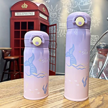 

Cartoon Portable Stainless Steel Thermos Cup Vacuum Flasks Drinkware Leak-Proof Bottle Bpa-free Coffee Milk Student Travel Mug