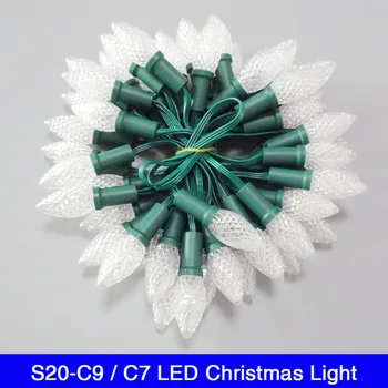 

LED Fairy Lights Outdoor / Indoor Chain Party Lighting Christmas Holiday decoration IC WS2811 S20-C9 / C7 LED Christmas lights