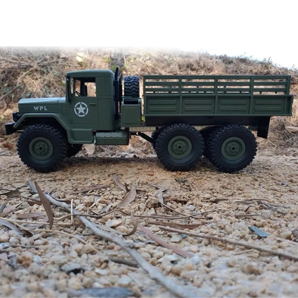 WPL 1/16 военный Радиоуправляемый грузовик электрический автомобиль 6WD внедорожник