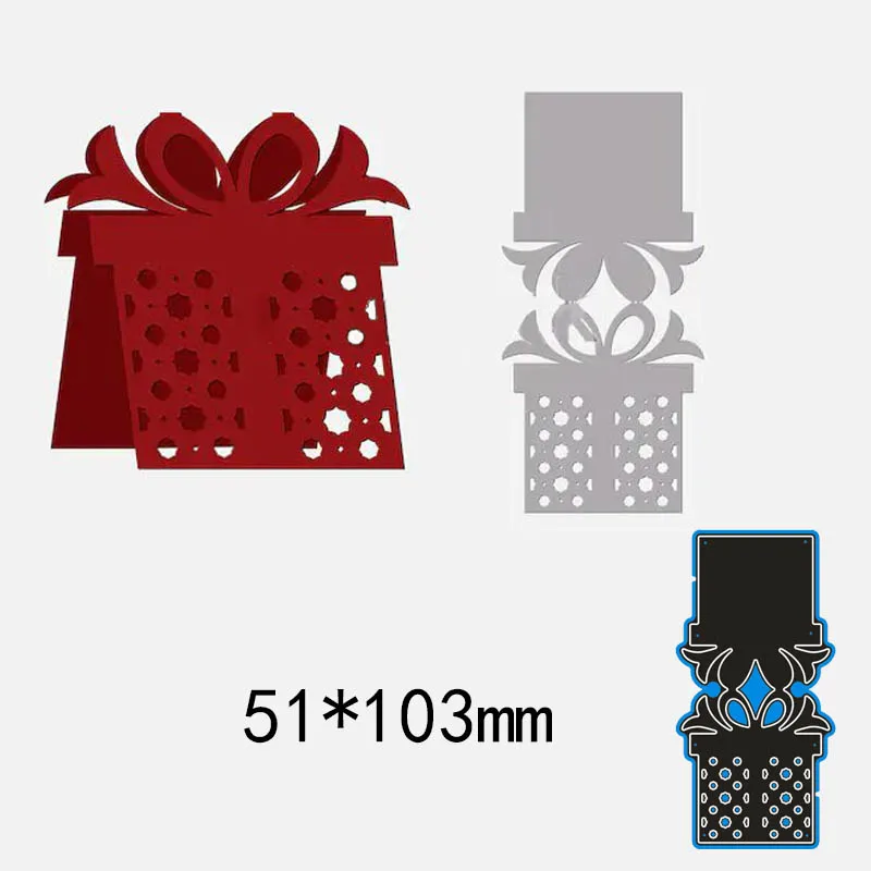

5.1*10.3cm Creative gift box new Metal Cutting Dies for card DIY Scrapbooking stencil Paper Craft Album template Dies