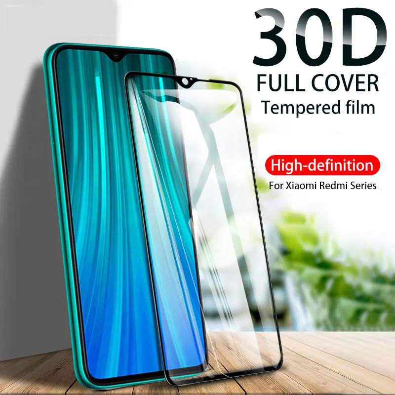 30D полное покрытие закаленное стекло для Redmi 8 7 6 5 Plus 8A 7A 6A Защита экрана Xiaomi Note Pro