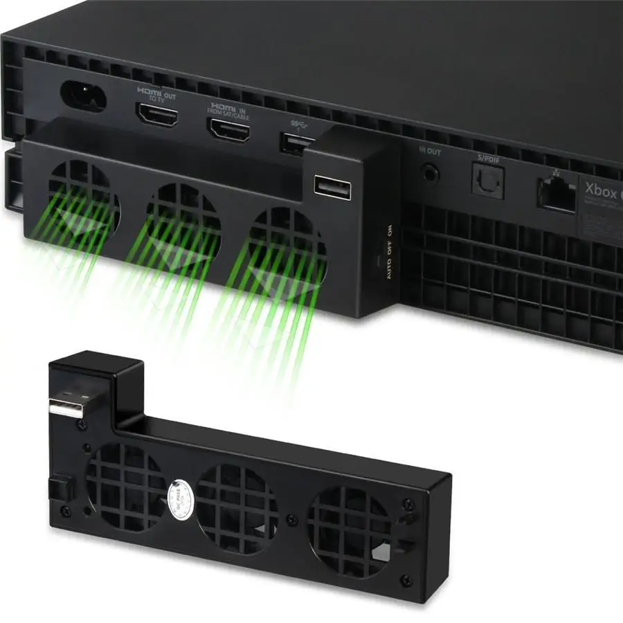 Для xbox ONE X консольный кулер внешний 3 вентилятора ужин турбо высокоскоростной охлаждающий вентилятор системы для Microsoft xbox ONE X игровая