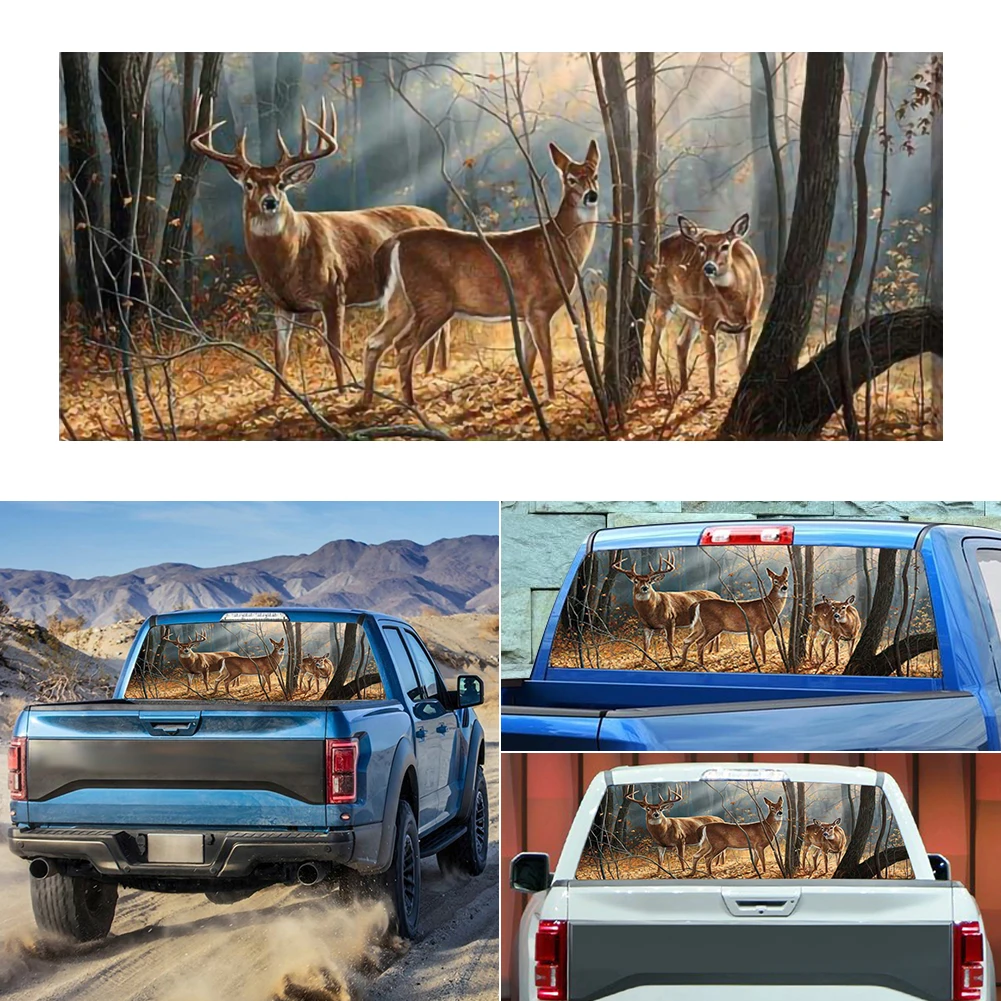 

Rear window graphic sticker male forest deer sticker for SUV Jeep truck 135 * 36cm