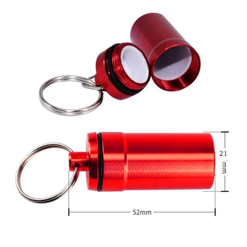 

Mental storage box for home/Aluminum alloy pill holder case and jar/promotion gift for customer/mix colors laser engraving logo