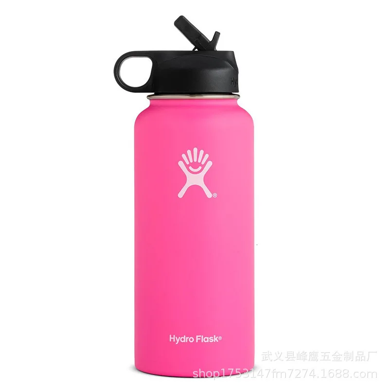 pink colour Бутылка для воды 32 унции 40 унций бутылка для воды hidroflask Garrafa Termos Termica Kubek термо Termo дропшиппинг - Цвет: pink colour