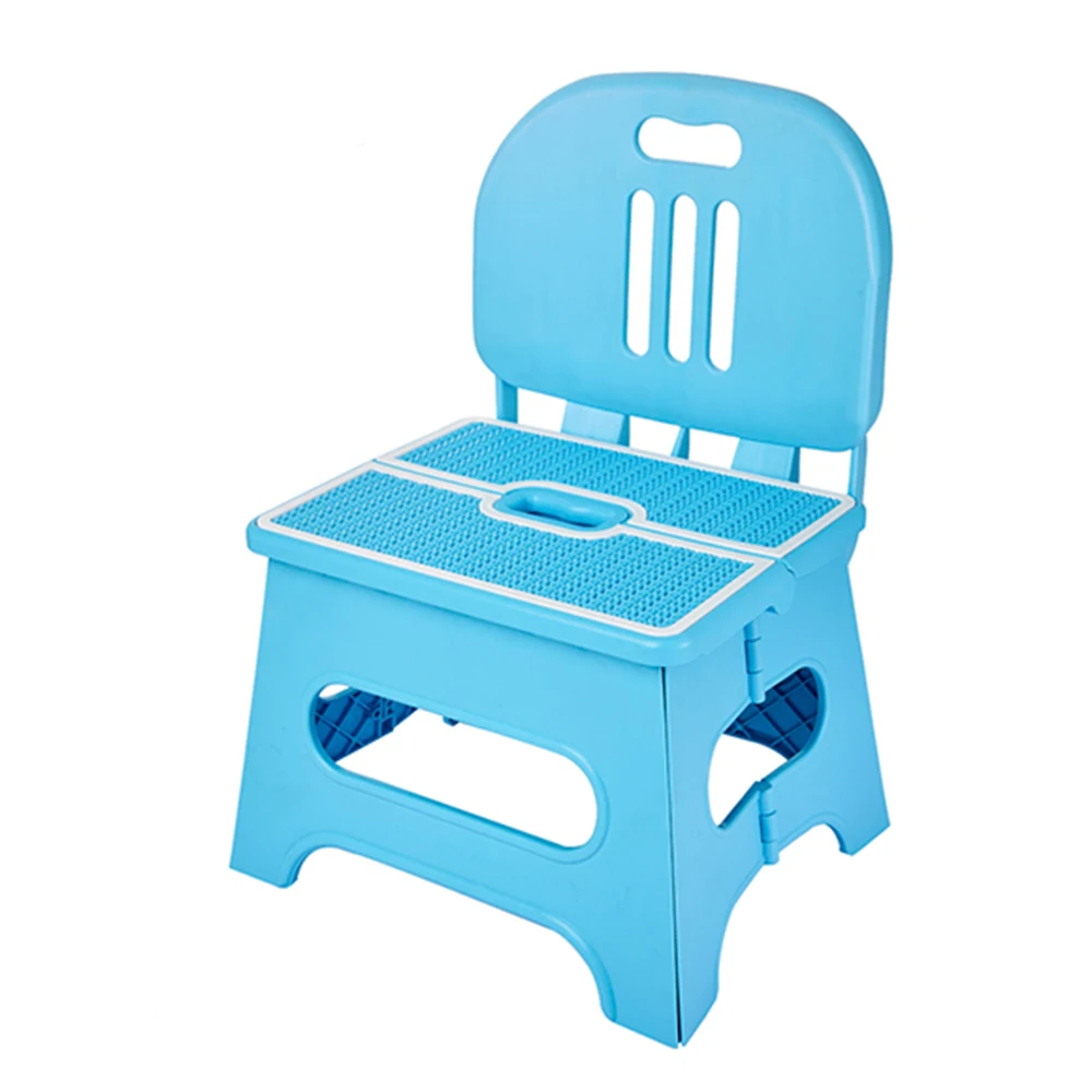 Baby High Chairs Kids Seat Children Chair Neat Backrest Children Chair Pink Cute Safe Convenient Folding Step Stool (15)
