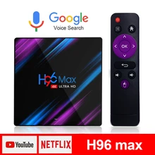 H96 max tv Box Android 9,0 RK3318 4K Netflix Youtube Android tv Box LEMADO Google Voice Smart tv Box смарт-приставка для ТВ