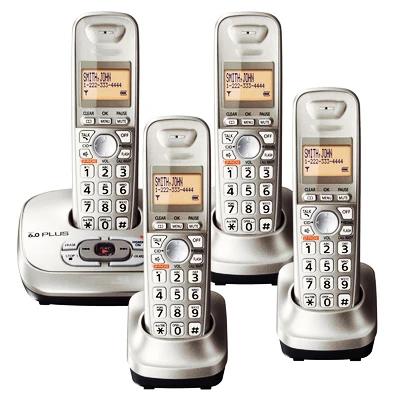 Беспроводной телефон telefono inalambrico де Каса с Handfree Голосовая почта с подсветкой ЖК-телефон sem fio - Цвет: 4 Handsets