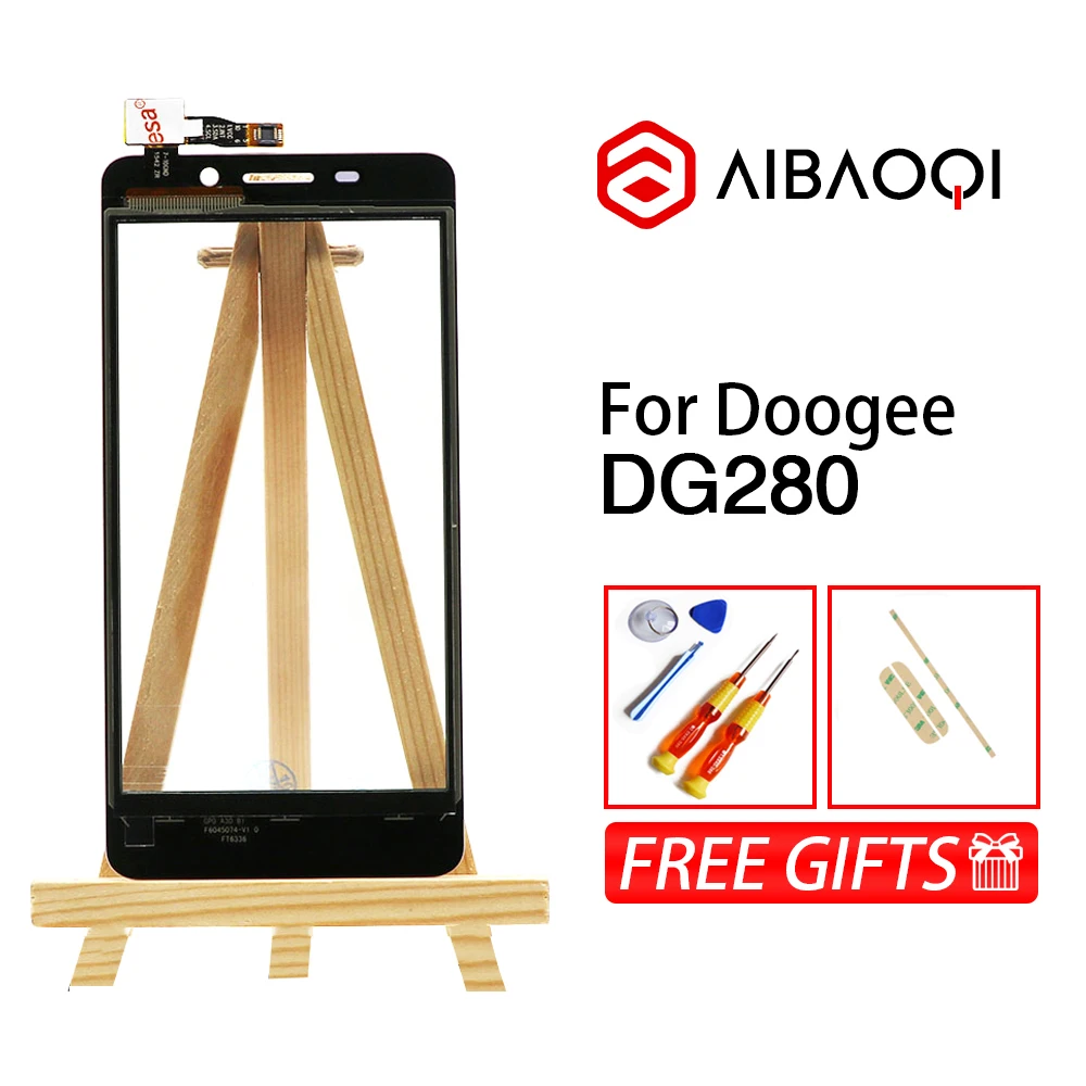 AiBaoQi 4,5 дюймовый сенсорный экран панель идеальный Ремонт Запчасти Для Doogee DG280 Мобильные аксессуары