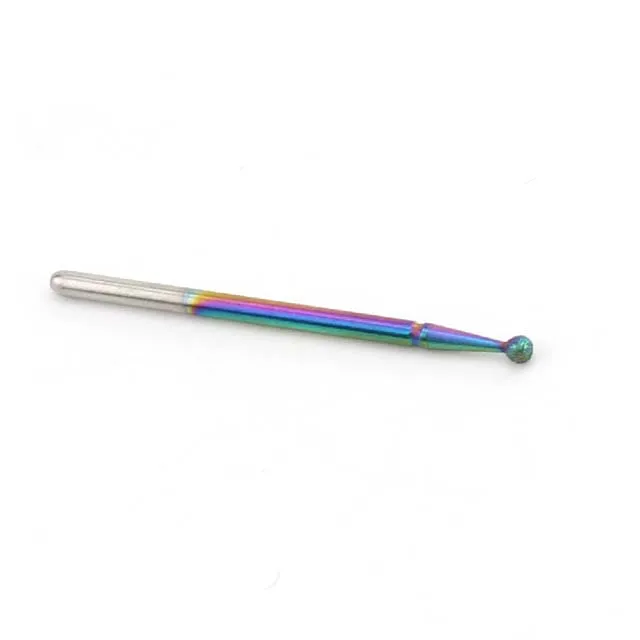 1pc Rainbow Diamond Nail Drill Bit Milling Cutter Rotary Cuticle Clean Files for Manicure Machine Burr Nail Files Accessories - Цвет: 19