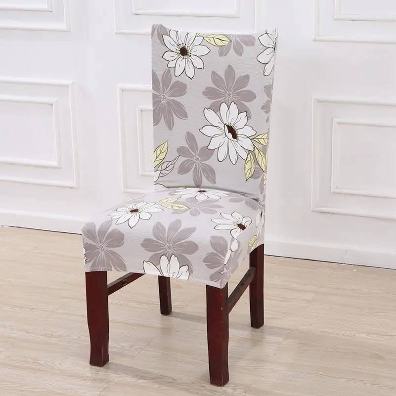 Universal Removable Printed Elastic Chair Covers Spandex Dining Stretch Slipcovers for Banquet Wedding Kitchen Dining room