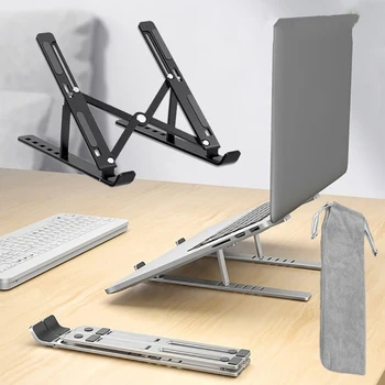 

Aluminum Alloy Adjustable Laptop Stand for 11-15 inch Laptop Computer Holder Desk Stand Non-Slip