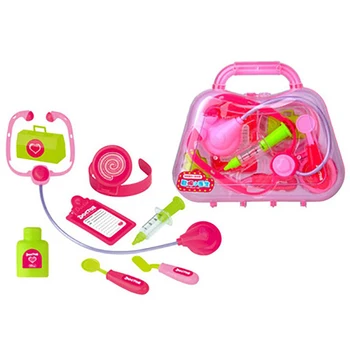 

Children 8Pcs DIY Doctor Nurse Pretend Play Medical Set for Kid Simulation Portable Suitcase Stethoscope Needle Medical Tool Box