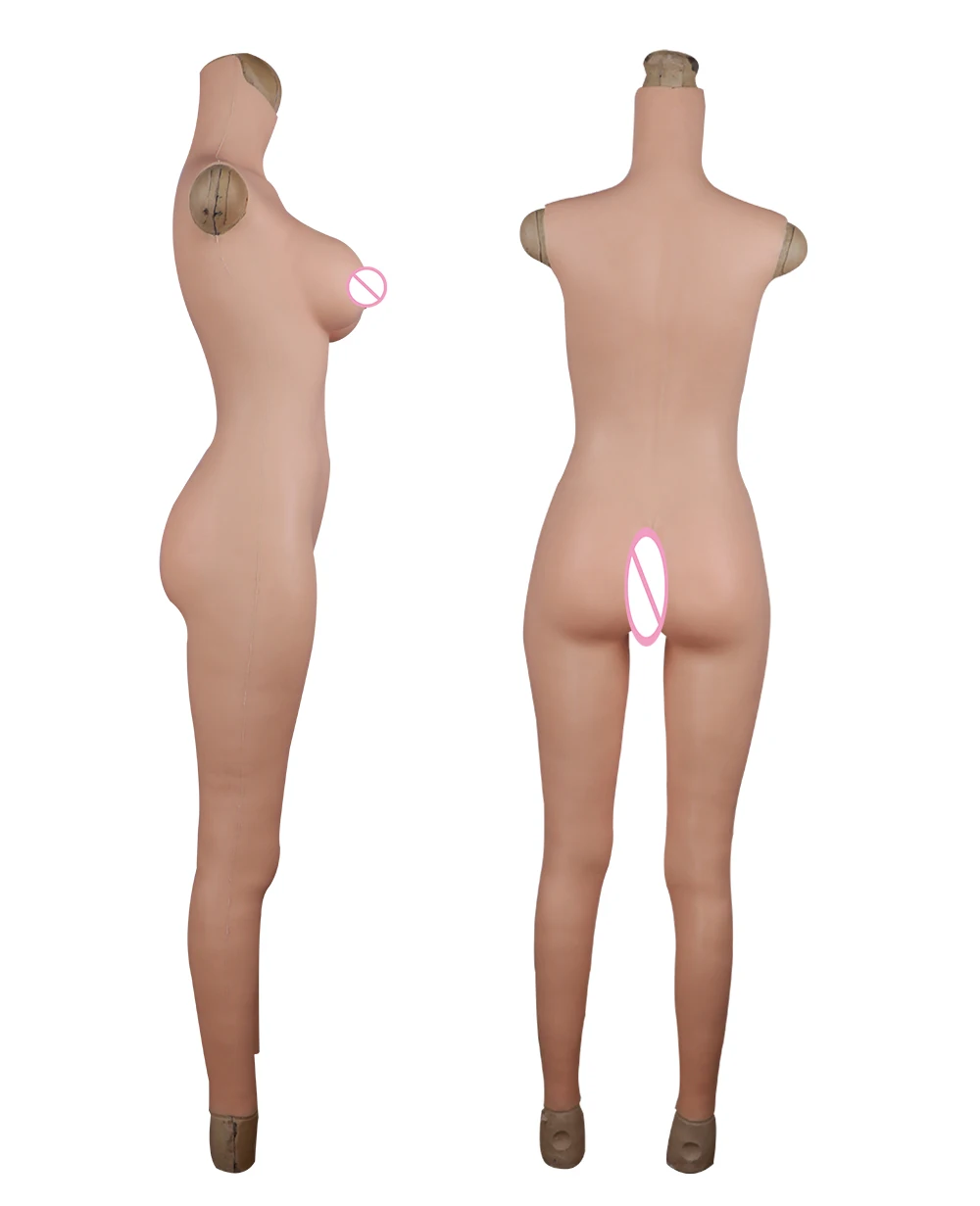 Eyung Crossdresser Shemale Sissy Drag Queen Realistic Silicone Breast Forms Fake Boobs Vagina Hip Enhancer Bodysuit D G Cup (13)