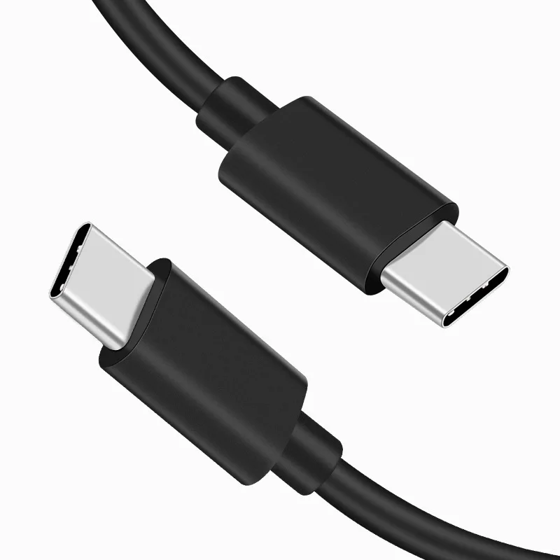 Кабель USB C к usb type C для Xiaomi Redmi Note 8 Pro Quick Charge 4,0 PD 60W быстрая зарядка для MacBook Pro Кабель зарядного устройства - Цвет: Черный