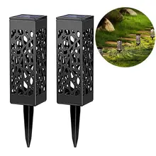 Полое освещение для лужайки на солнечной батарее Открытый водонепроницаемый светодиодный светильник для двора 0,06 Вт Упаковка(2 шт) 1,2 в IP44 путь