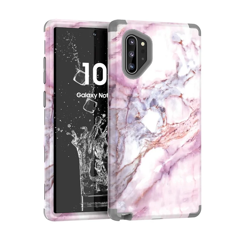 Противоударный бронированный чехол для телефона samsung Galaxy Note 10 Plus 9 S10 S9 Plus мраморный чехол Роскошный Гибридный 3 в 1 Жесткий Чехол для задней панели