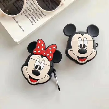 

Mickey Minnie Mouse Earphone Case For Airpods 1 2 Case Silicone Soft Bluetooth Headphone Case Cover Airpods 1 2 Charging Box