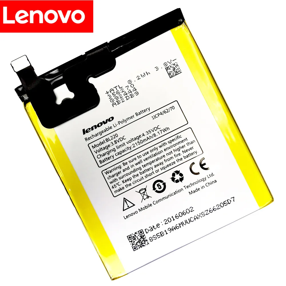 Новый высококачественный аккумулятор BL220 для Lenovo S850 S850T 2150mAh 8.17wh мобильный