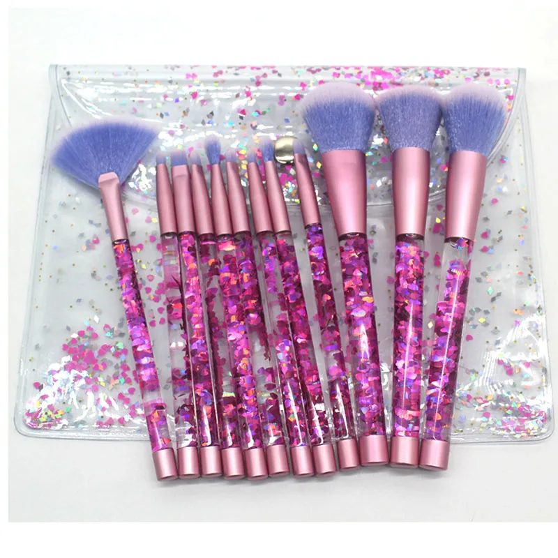 

10pcs/set Diamond Makeup Brush For Cosmetic Foundation Powder Blush Eyeshadow Kabuki Blending Make Up Brush Beauty Tool