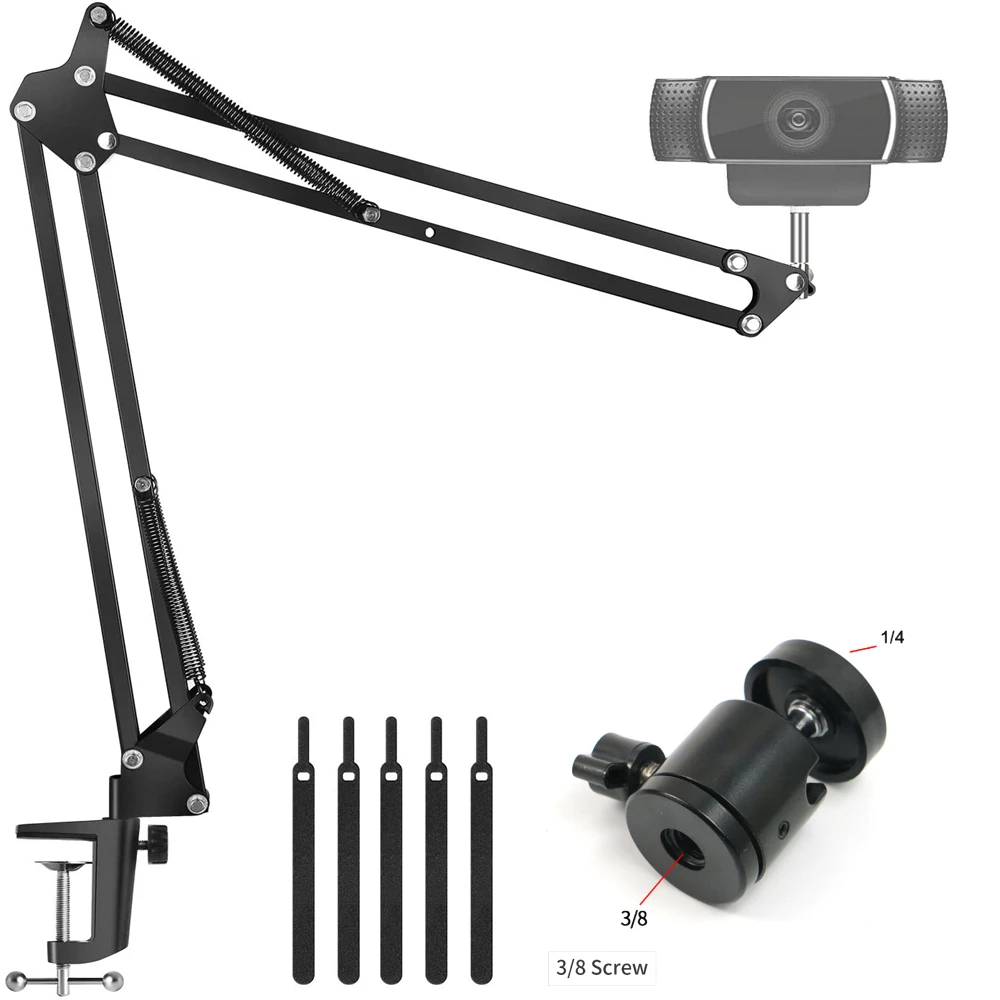 

Desktop Microphone Stand Adjustable Suspension Arm Stands Stabilizer Webcam Holder for Logitech Web Camera C922 C930e C930 C920