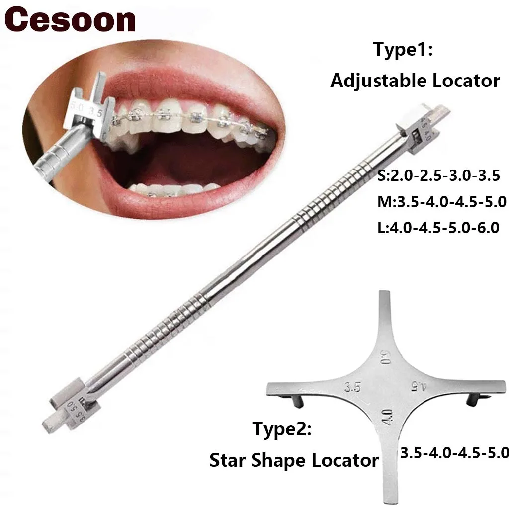 DentalOrthodonticBracketsPositionerAdjustableBracketLocator