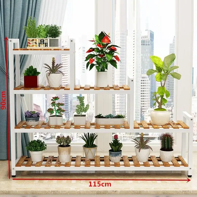 Горшок Escalera Decorativa Madera Rak Bunga Estanteria Para Plantas деревянный стеллаж Dekoration балкон открытый цветок стенд завод полка - Цвет: Version M