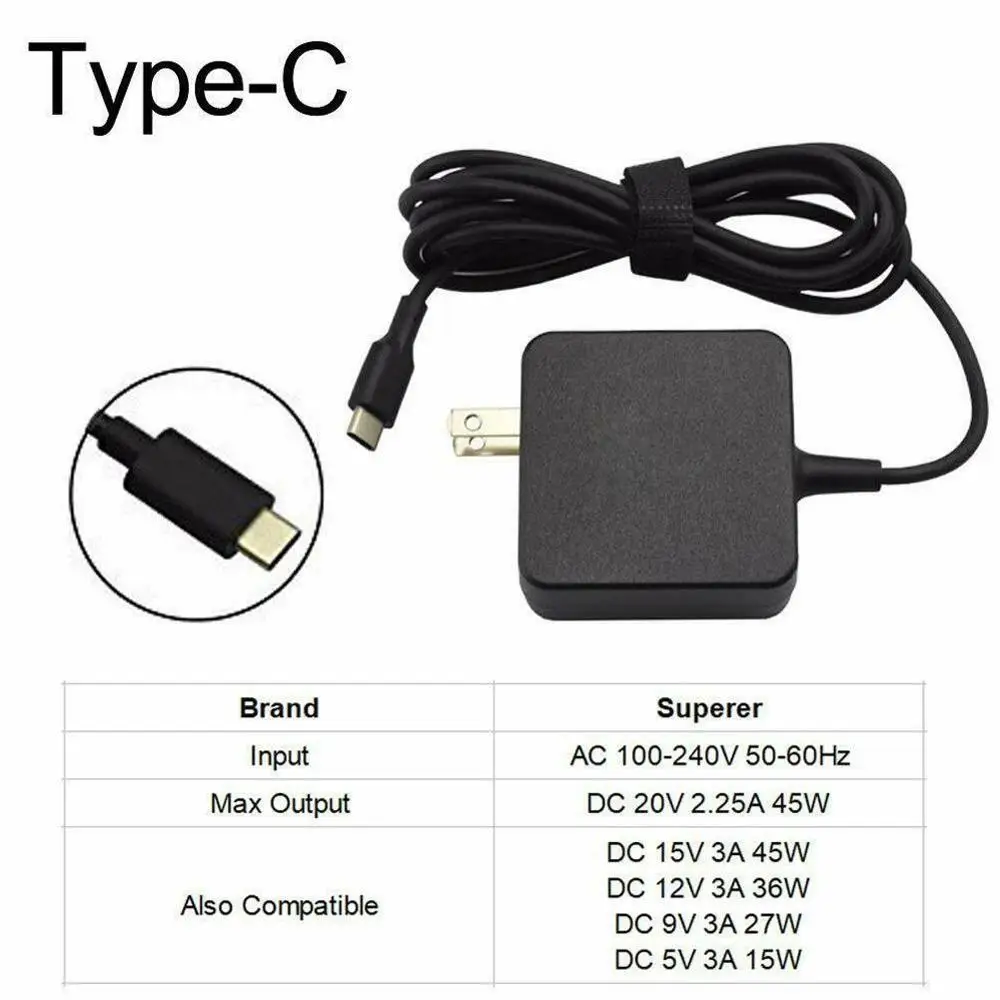 45 Вт USB-C Тип C Ноутбук AC адаптер питания зарядное устройство AC зарядное устройство для hp Chromebook 11 G6 EE 13 G1 14 G5 X360 11 G1 EE адаптер для ноутбука