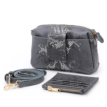 

Fashion Designer Handbag Python Pattern Leather Bags Women Clutch Bag Party Evening Trendy Bag with Card Coin Wallet