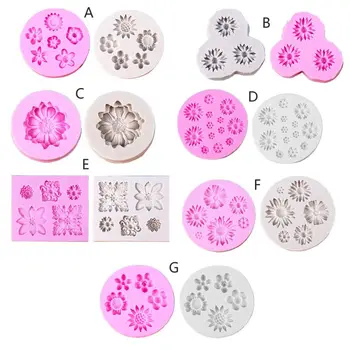 

Mini Flower Silicone Cake Fondant Resin Molds Roses Flower Mold Daisy Flower Molds Small Flower Molds Jewelry Art Tools