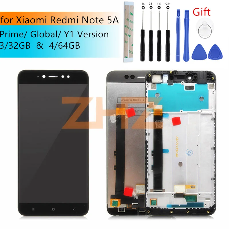 Дигитайзер сенсорного ЖК-экрана в сборе для XIAOMI Redmi Note 5A Prime детали Global/ redmi Y1 3 ГБ 4 |