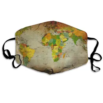 

Unisex Fashion Anti Dust Pollution Outdoor Mouth Mask with Adjustable Ear Loops, Protection Warm Windproof Vintage Wall Art
