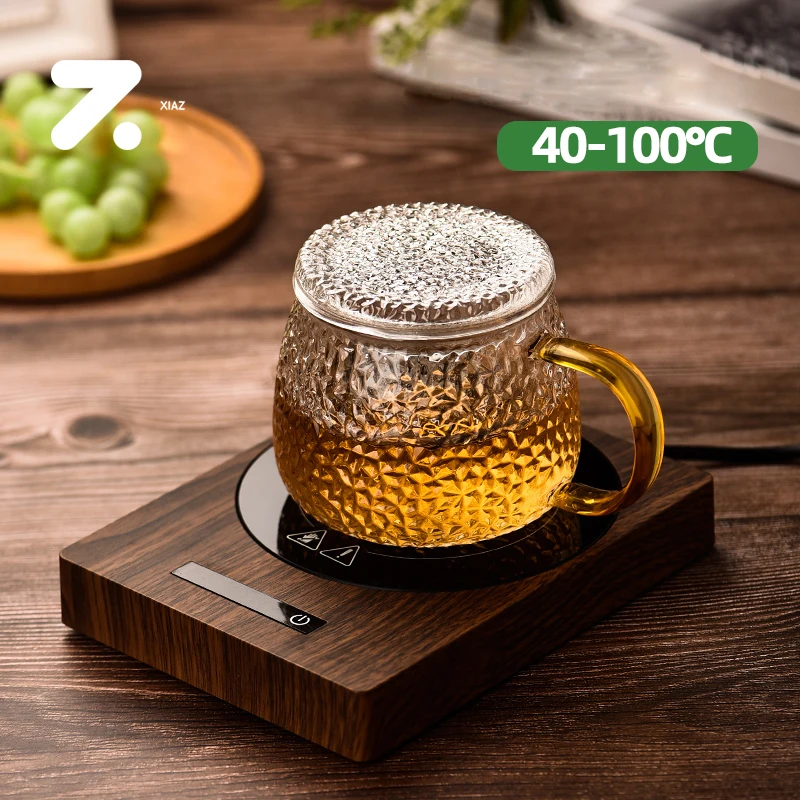 Heating Coaster Coffee Heater 200W Cup Heater Coffee Mug Warmer 100&deg;C Hot Tea Maker 5Gear Warmer Coaster Heating Pad Electric Plate Mini Induction Cooker 220V