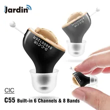 C51/C55 Digital Hearing Aid Invisible 2/6 Channel USB Rechargeable CIC Hearing Aids For Elderly Adjustable Micro Sound Amplifier
