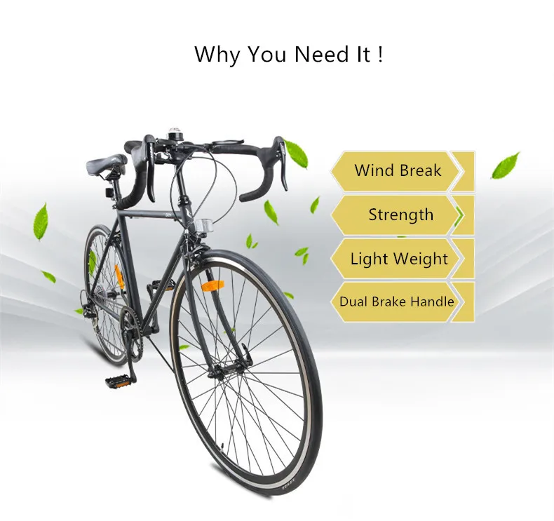 Excellent Road Bike Alloy Steel Frame Dual Brake Handle Racing Bicycle 650/700CC 8/9/10 Speed Light Weight Bicycle 10