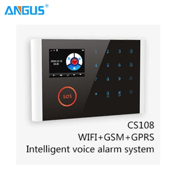 

ANGUS CS108 Tuya WIFI GSM Home Security Alarm System Compatible with Alexa Wireless Burglar Alarm App Control Detector